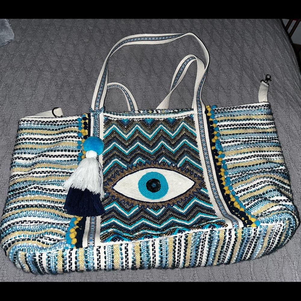 America & Beyond Grecian Nights Beaded Tote